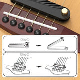 Accessoire silencieux pour guitare acoustique et électrique avec mousse intégrée.