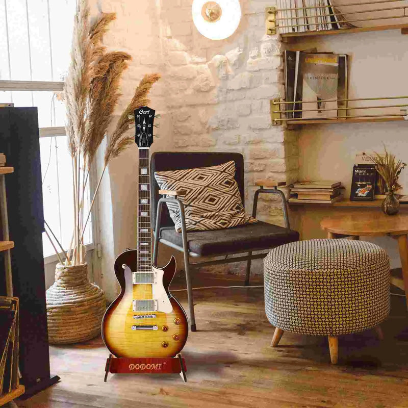 Porte-guitare en bois élégant pour maison et studio