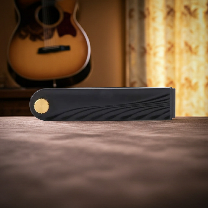 sourdine de guitare poser sur une table 